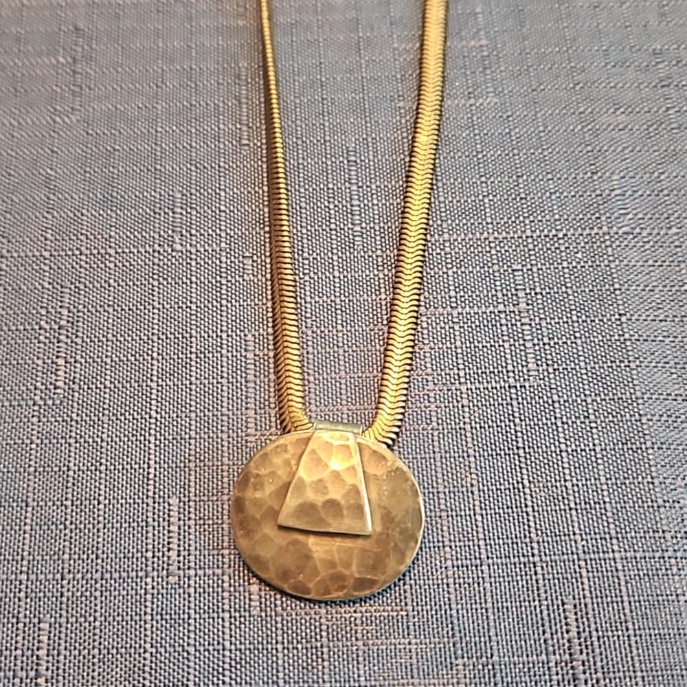 Sterling filled wrought circle necklace